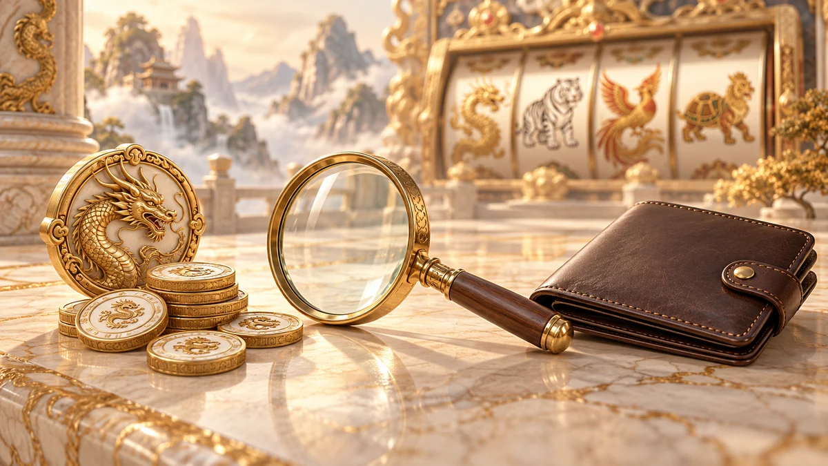 Vàng trong game và biểu tượng ví được đặt cạnh nhau để đối chiếu